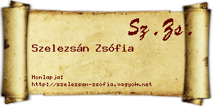 Szelezsán Zsófia névjegykártya