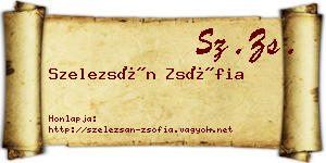 Szelezsán Zsófia névjegykártya
