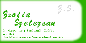 zsofia szelezsan business card